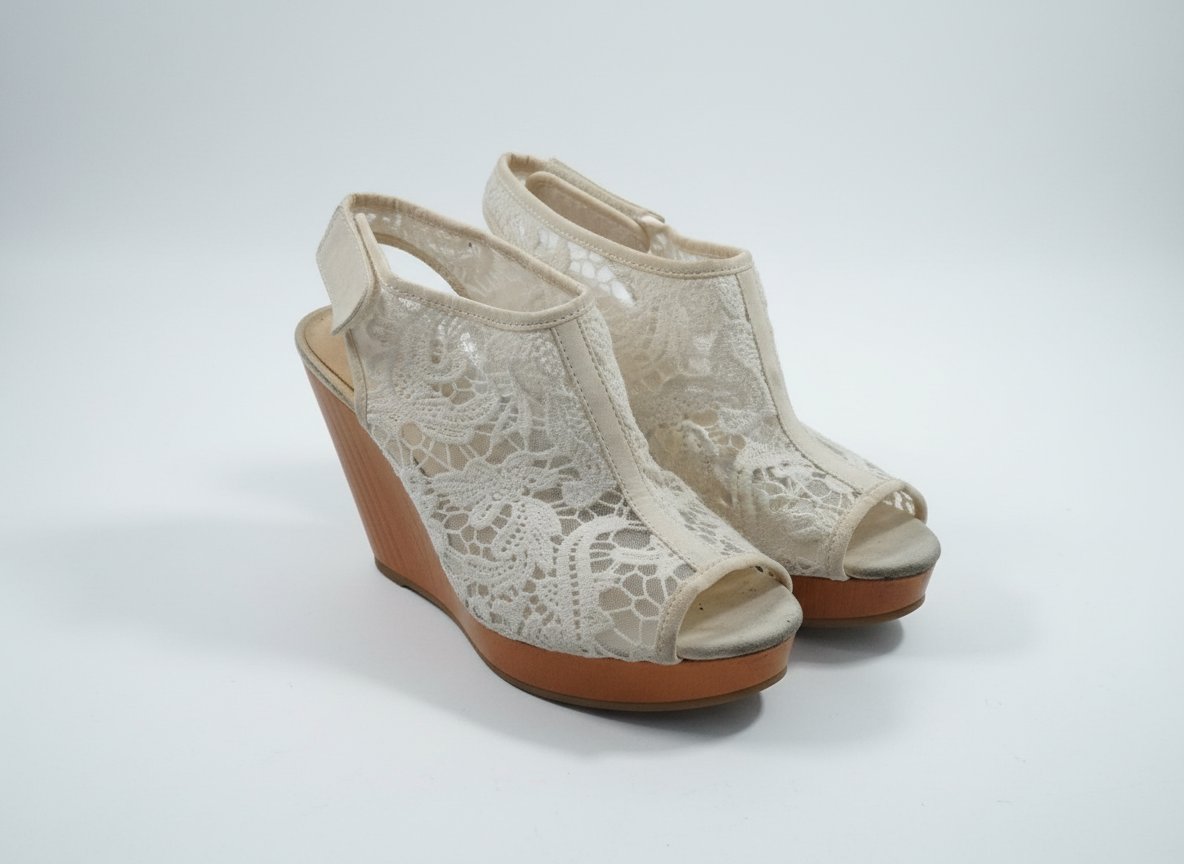Sandale dentelle blanche 