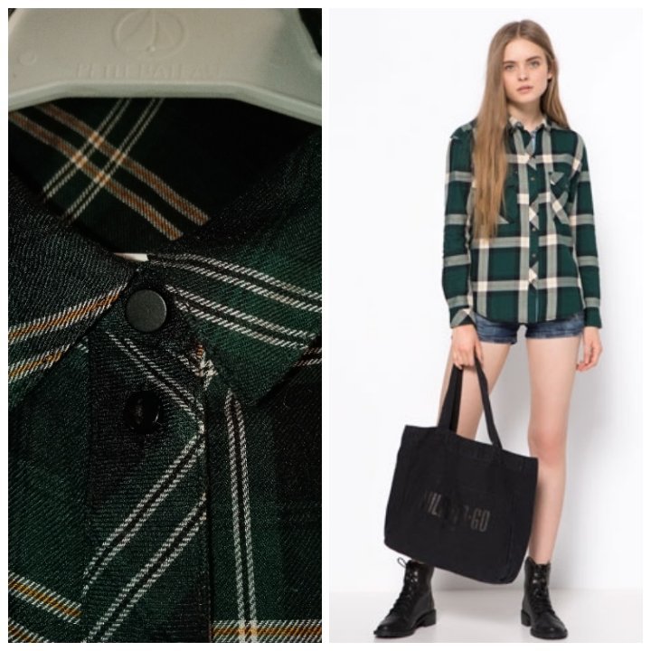 Chemise à carreaux Berska 