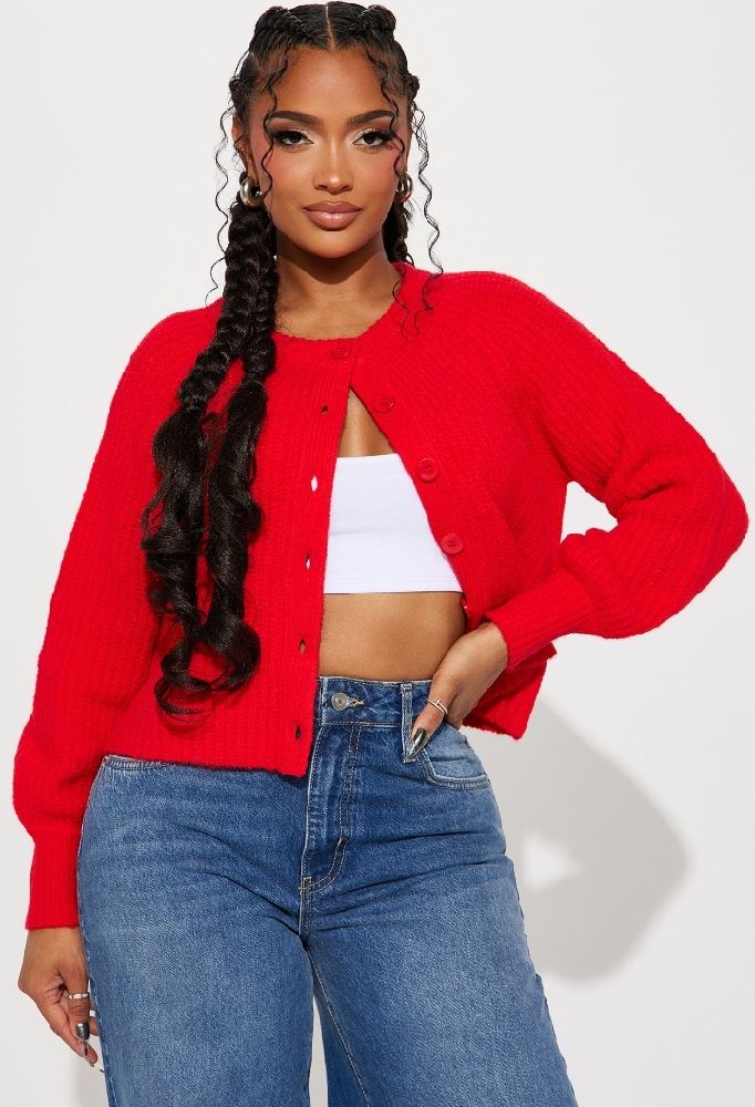 Cardigan doux et chaud, avec le logo signature Marilyn brodé