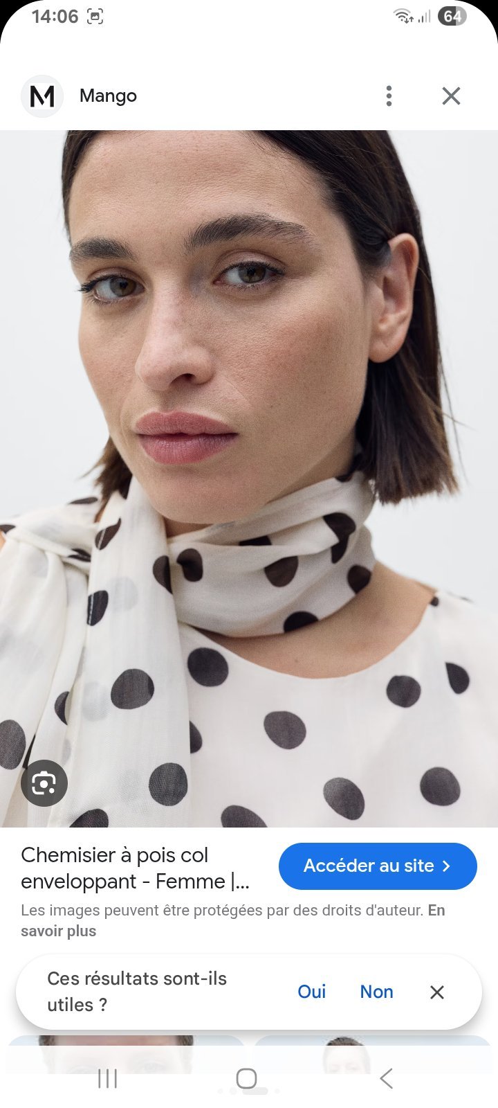 Foulard blanc à points 