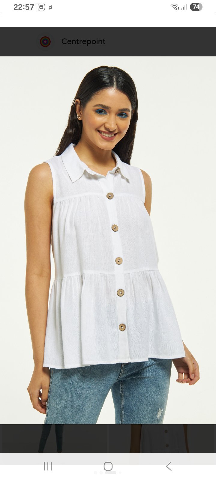 Chemise à volants 