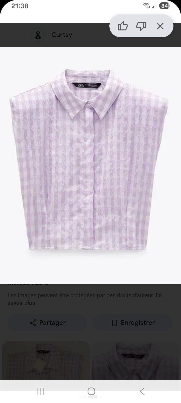Chemise crop 