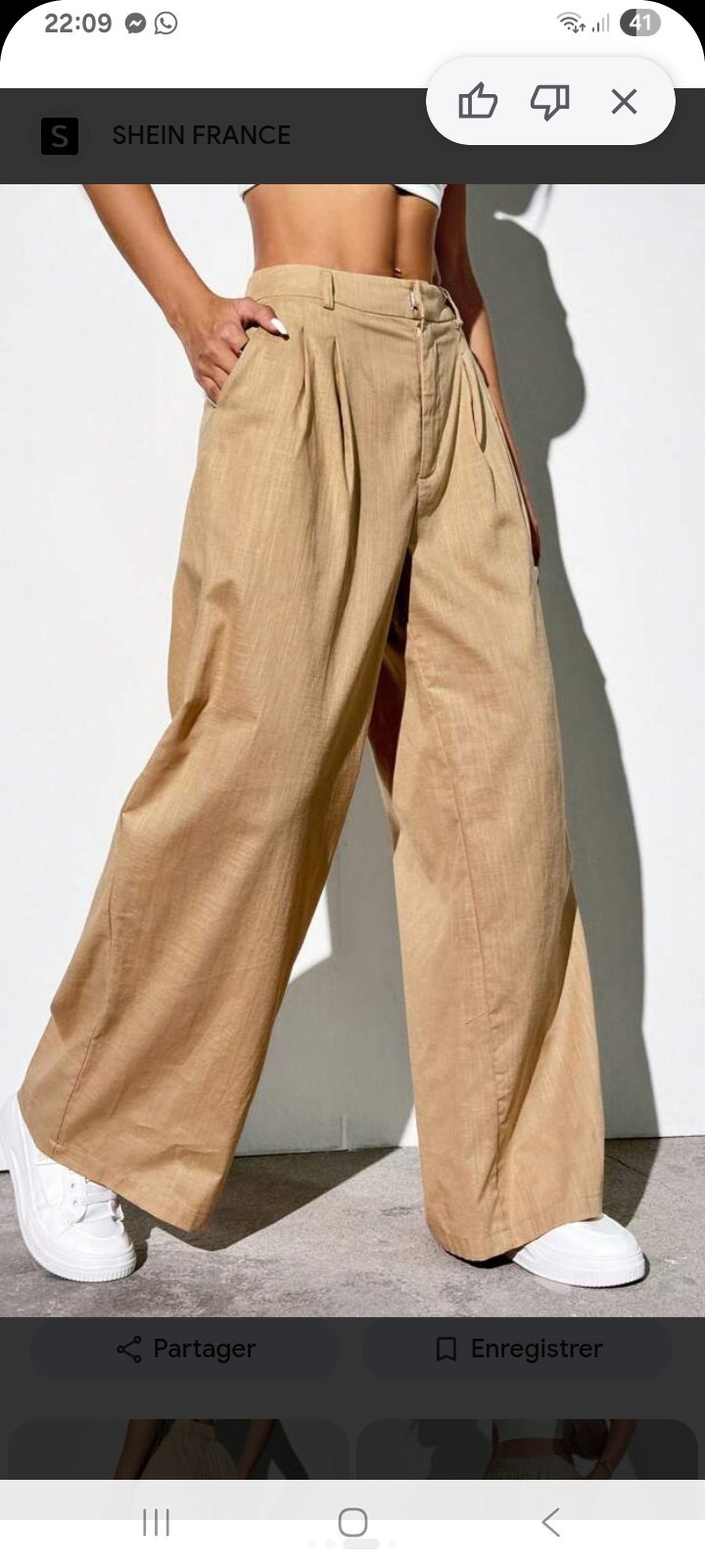 Pantalon camel PULL&BEAR