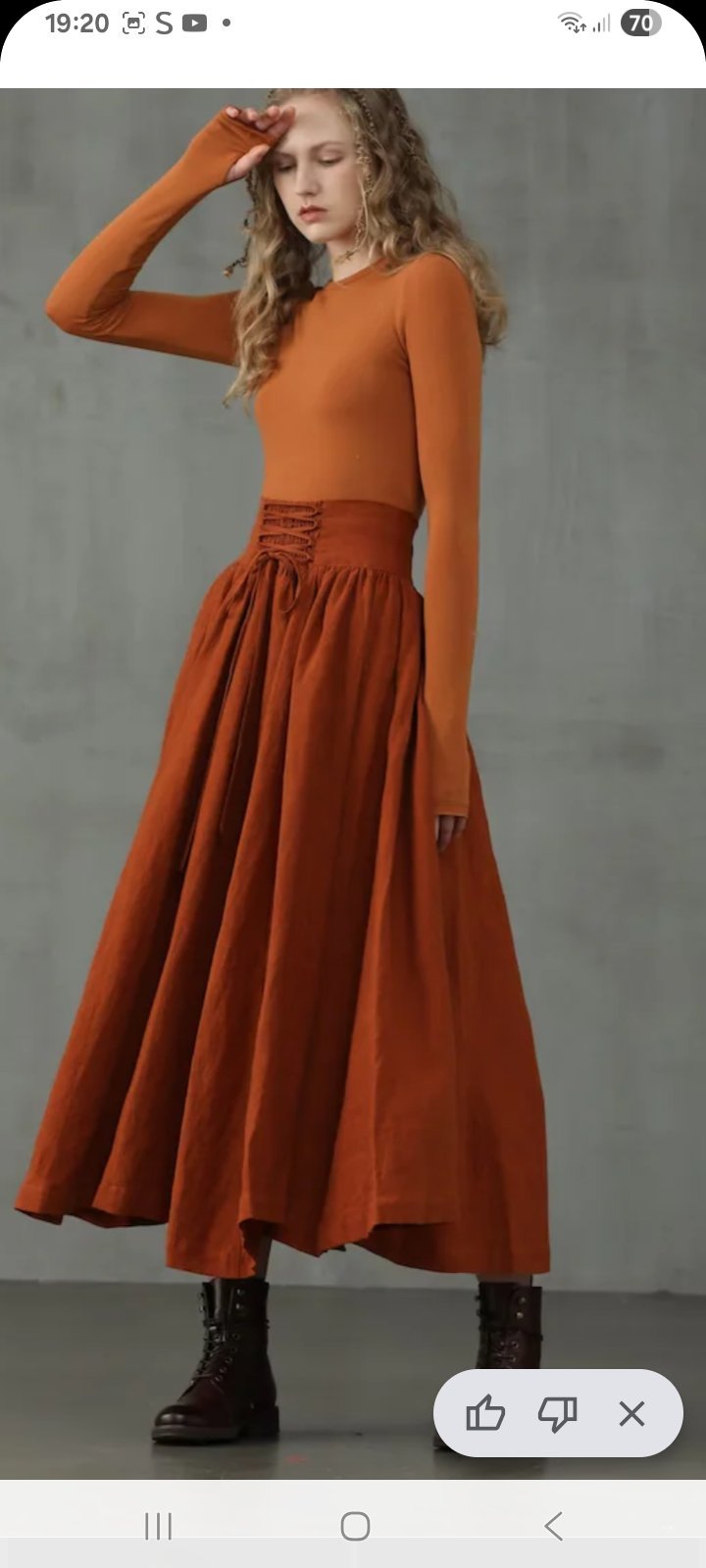 Jupe camel vintage 