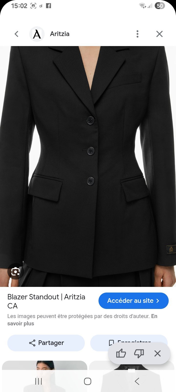 Blazer noir tendance 