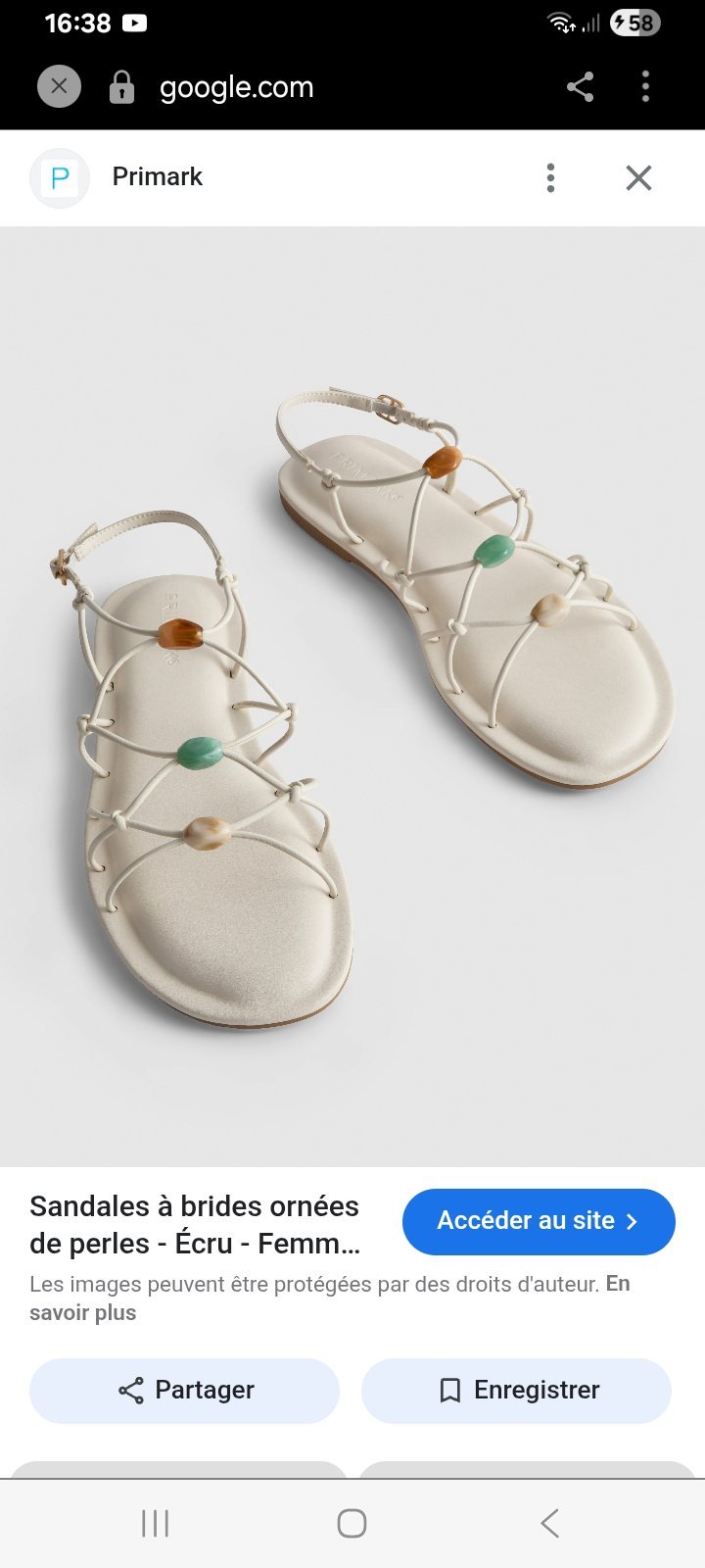 Sandales à perles