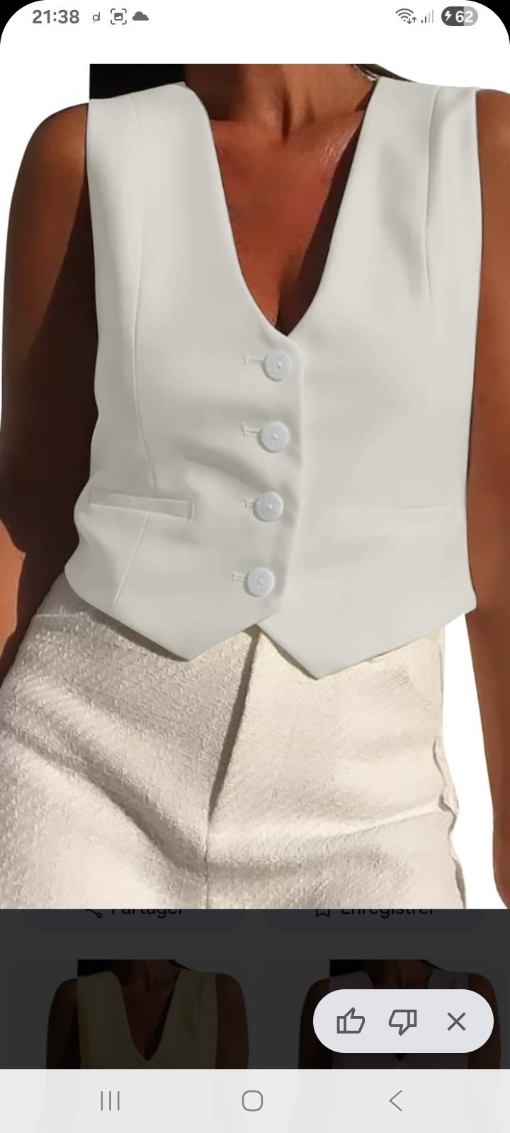 Gilet blanc boohoo 