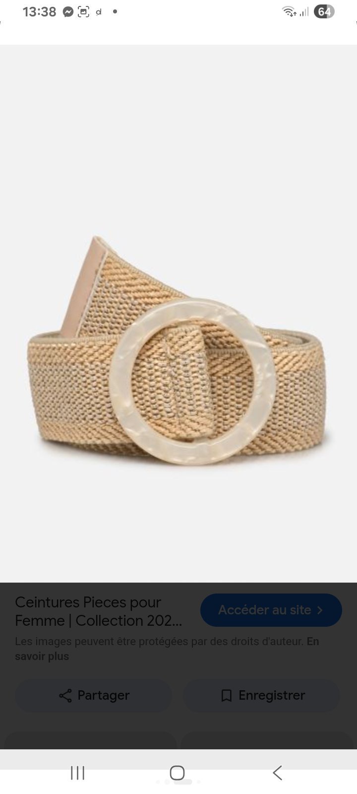 Ceinture en paille 