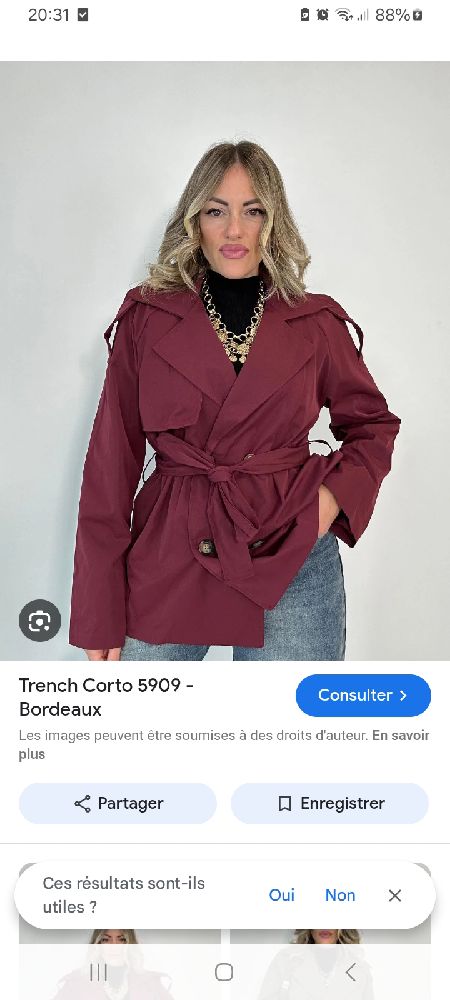 Trench borgandy 