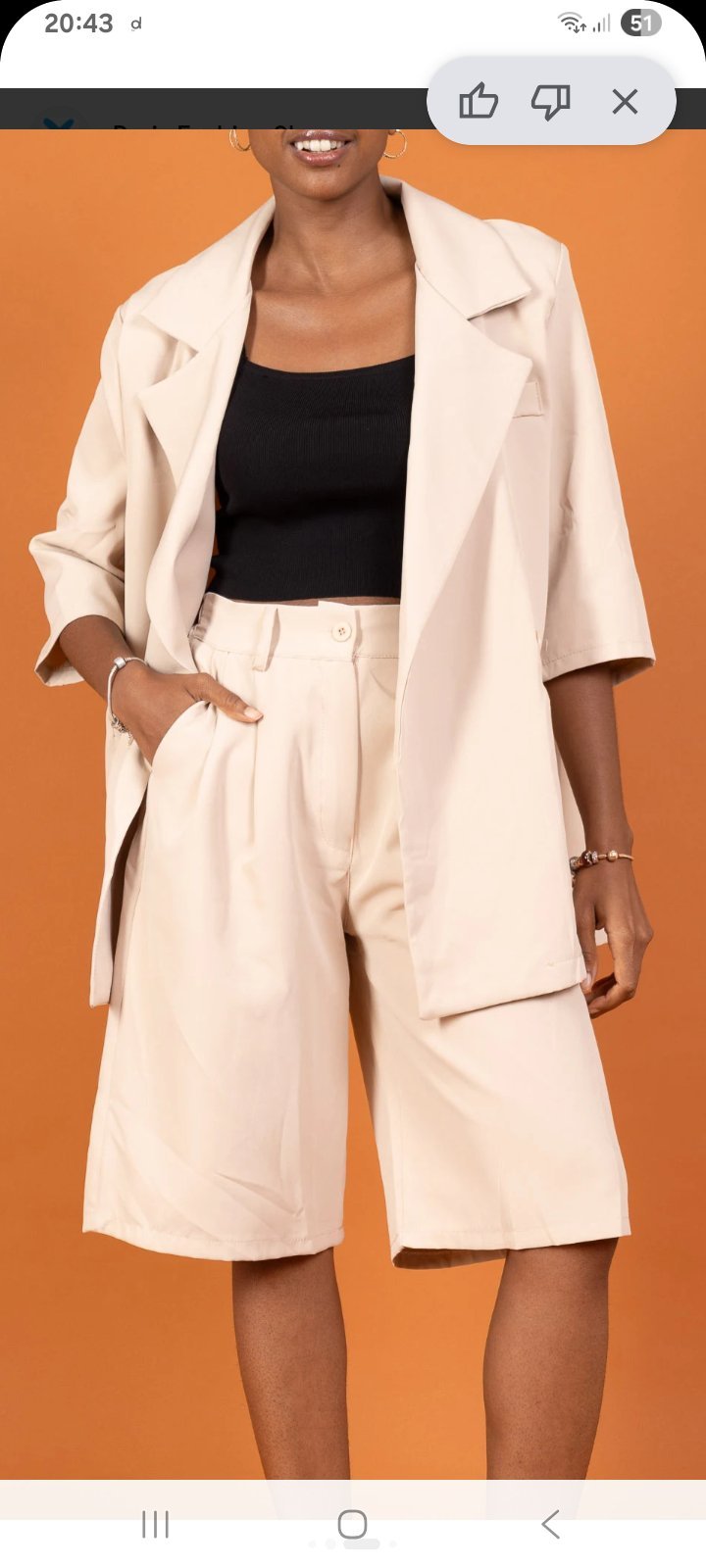 Ensemble veste/bermuda 