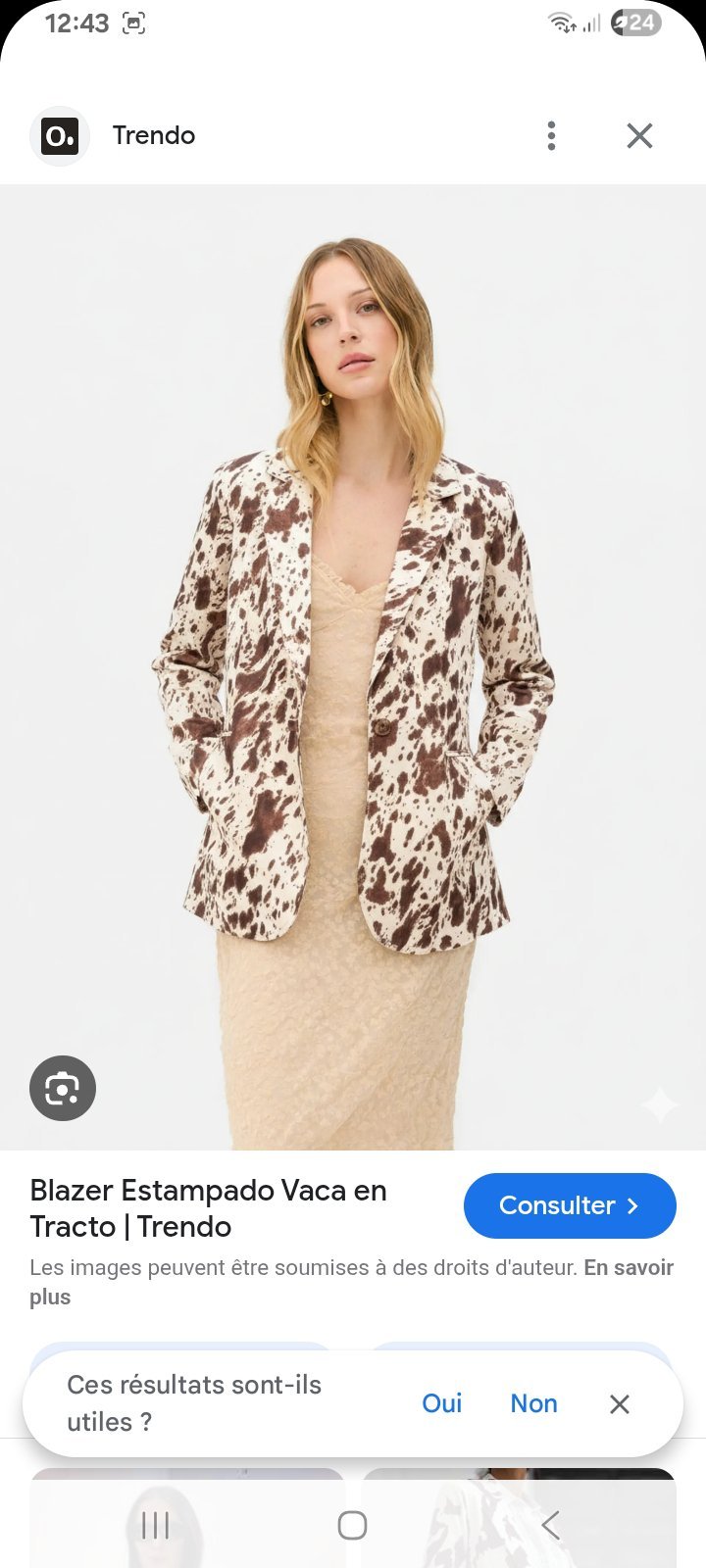 Veste peau de vache 