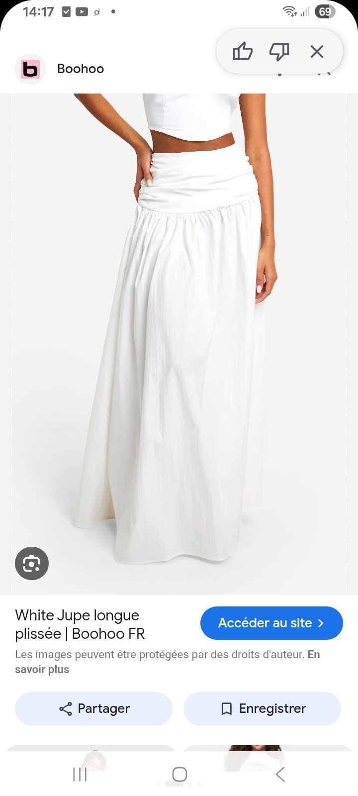Jupe blanche maxi