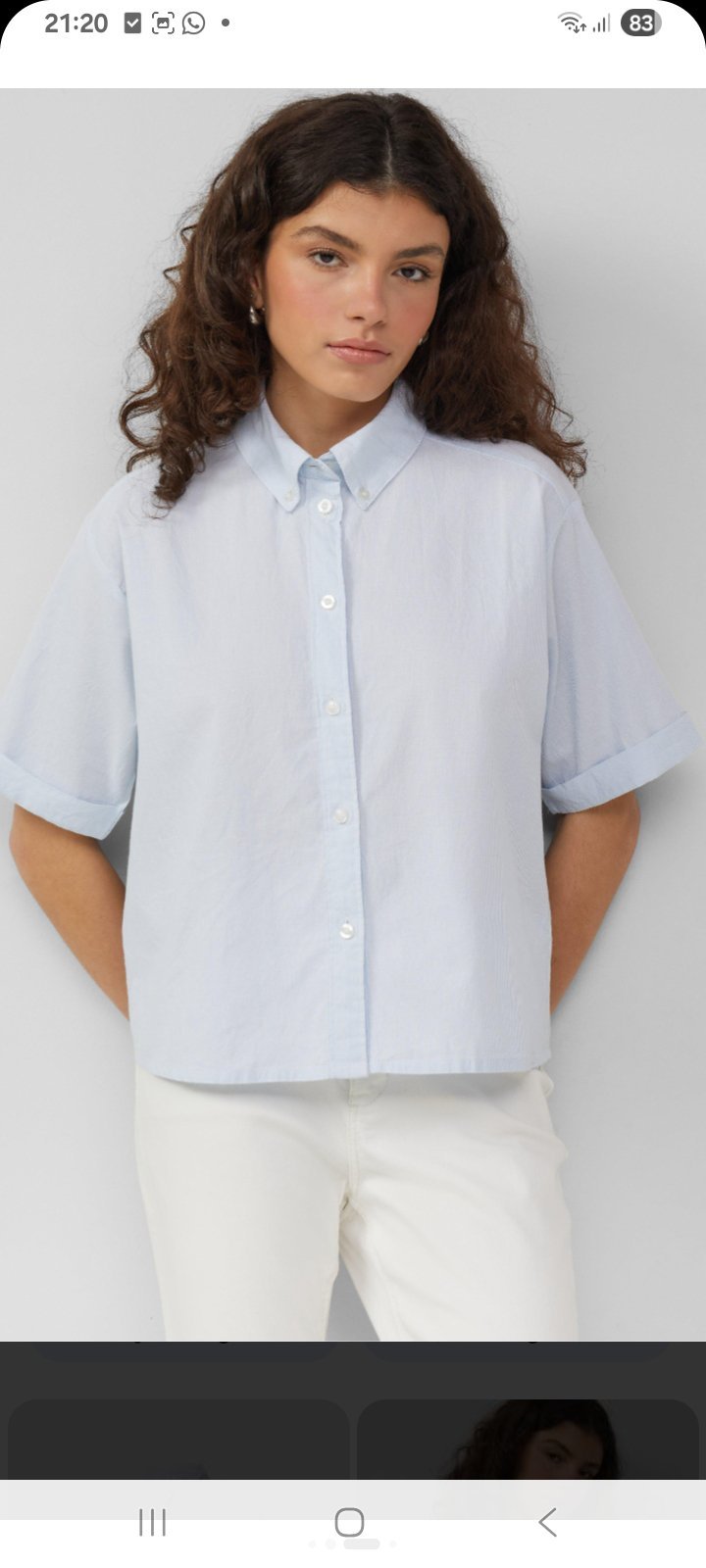 Chemise coréenne azur