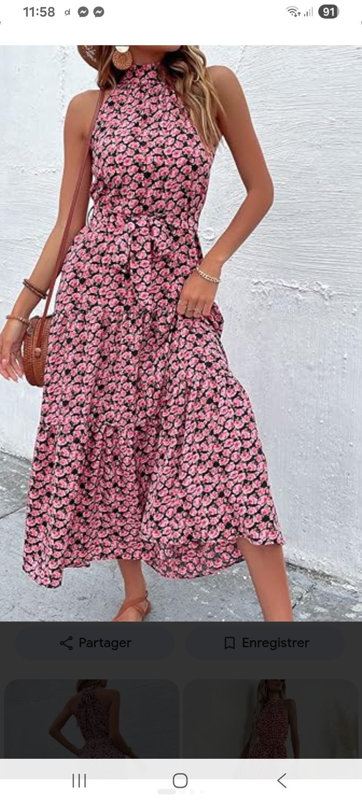 Robe à col montant 