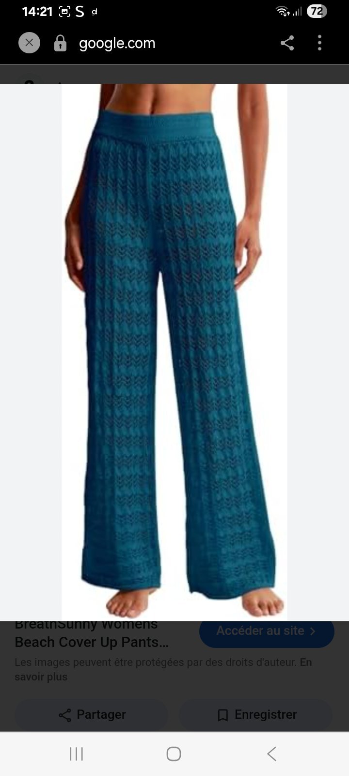 Pantalon large en crochet 