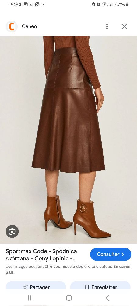 Jupe chocolat BANANA REPUBLIC