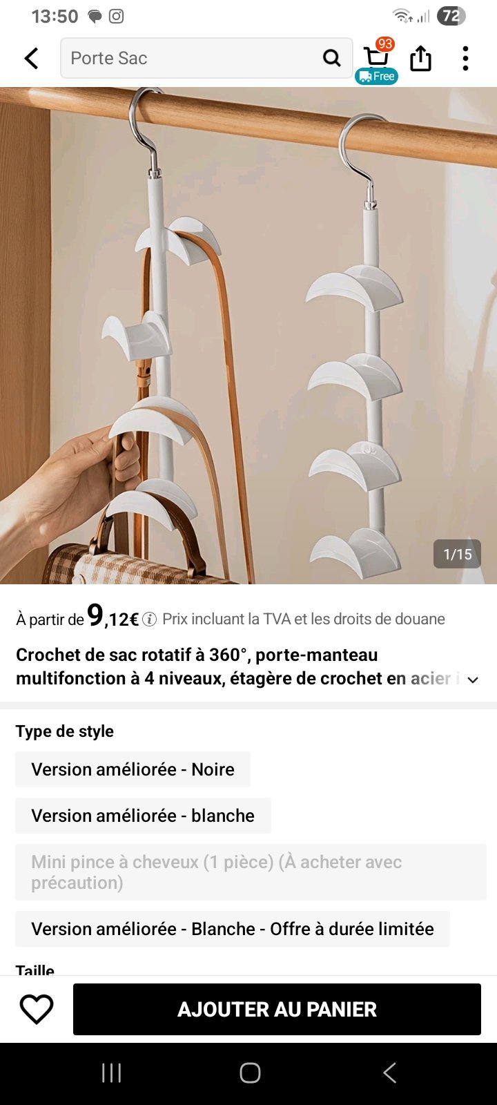 Porte sacs