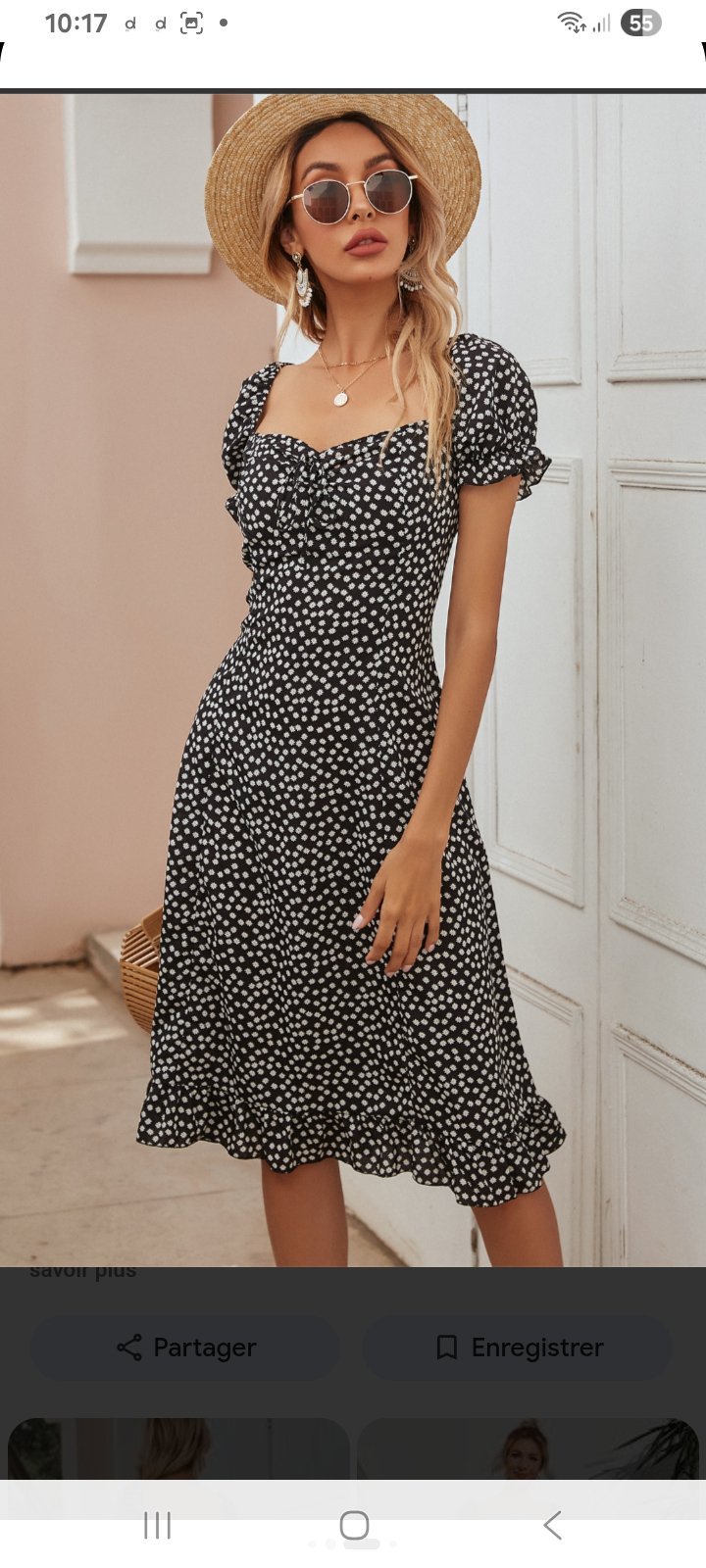 Robe à points shein