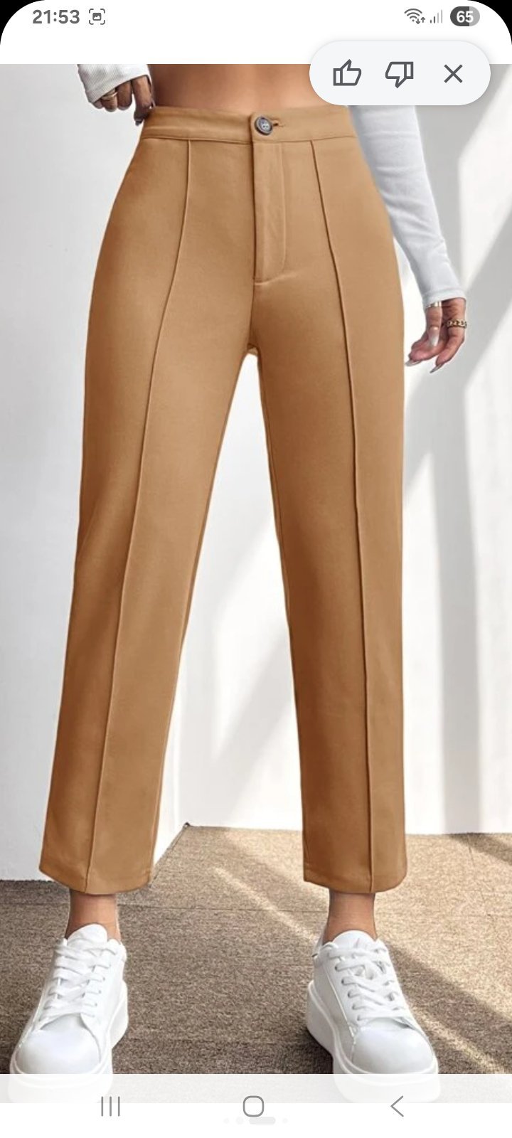 Pantalon cigarette camel