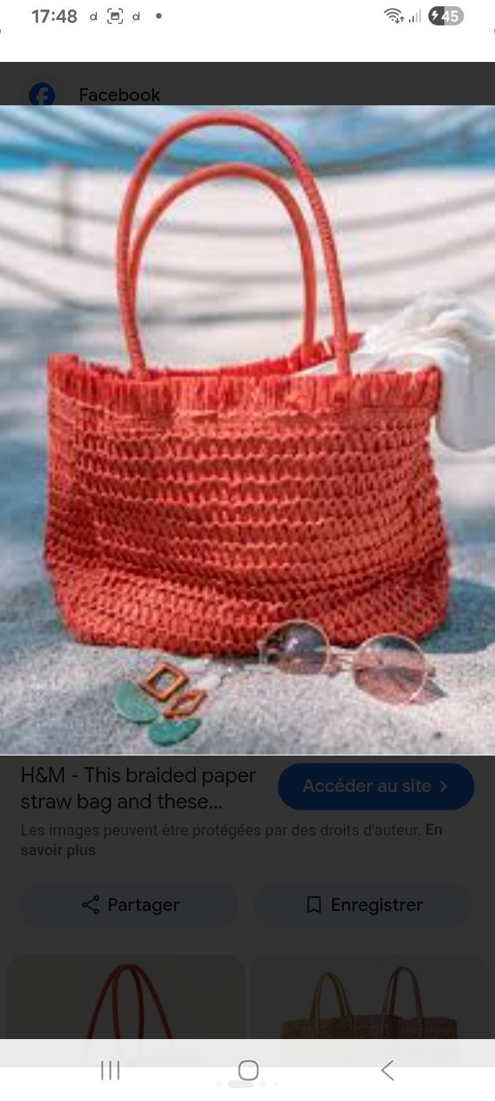 Sac rouge à franges 