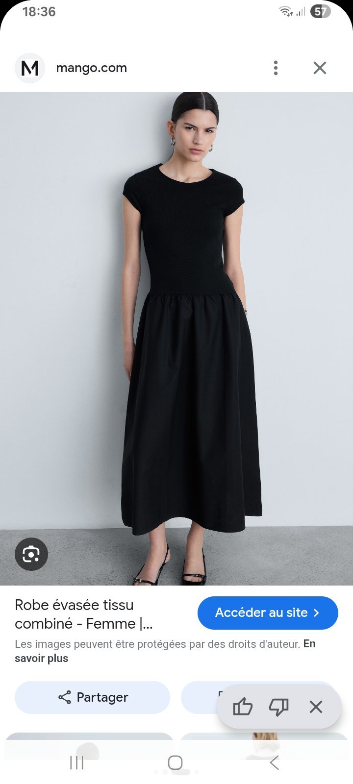 Robe bi-matière ́noire