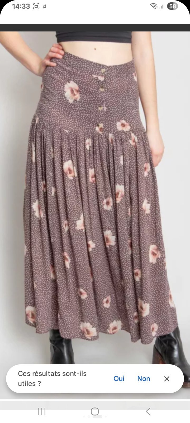 Jupe fleurale maxi 