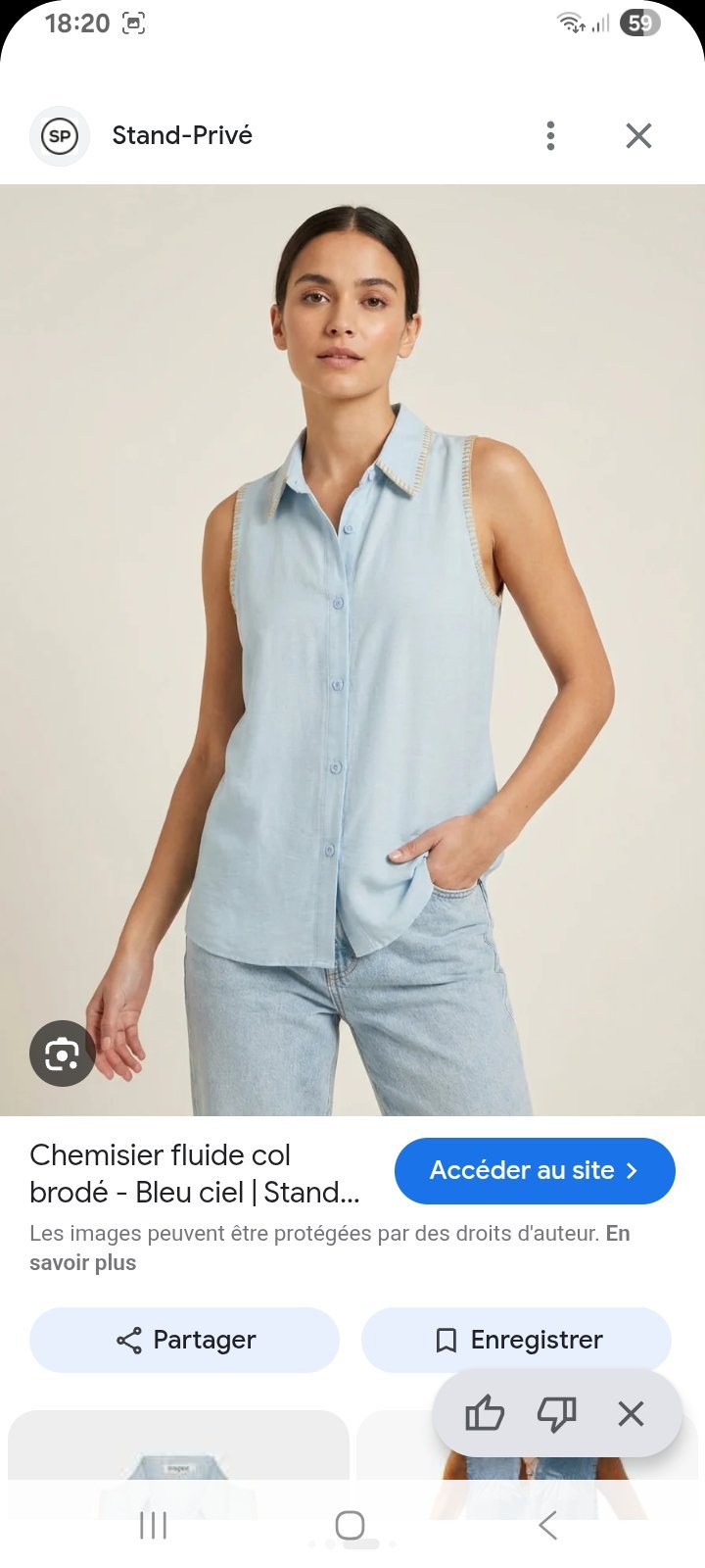 Chemise REITMANS azur