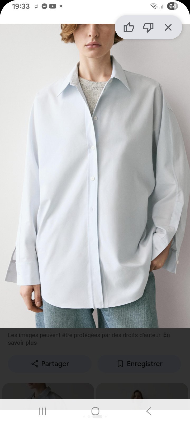 Chemise azur H&M