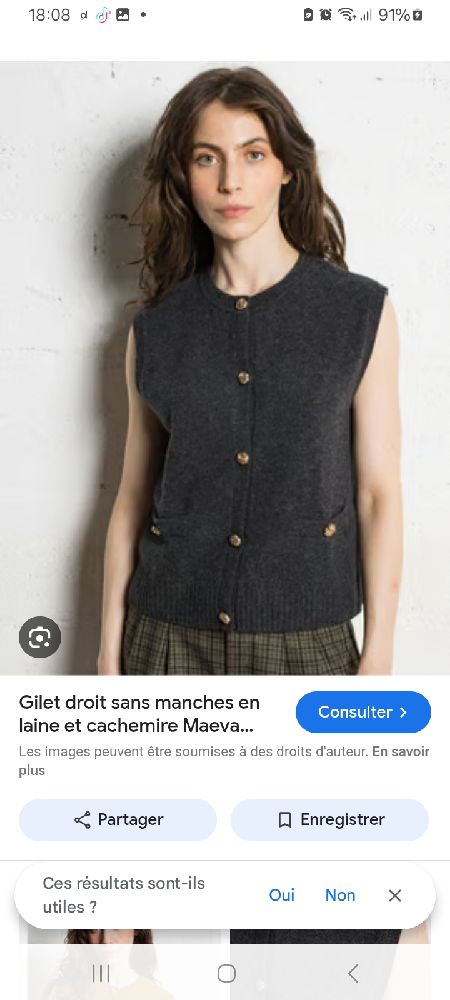 Gilet noir tendance 
