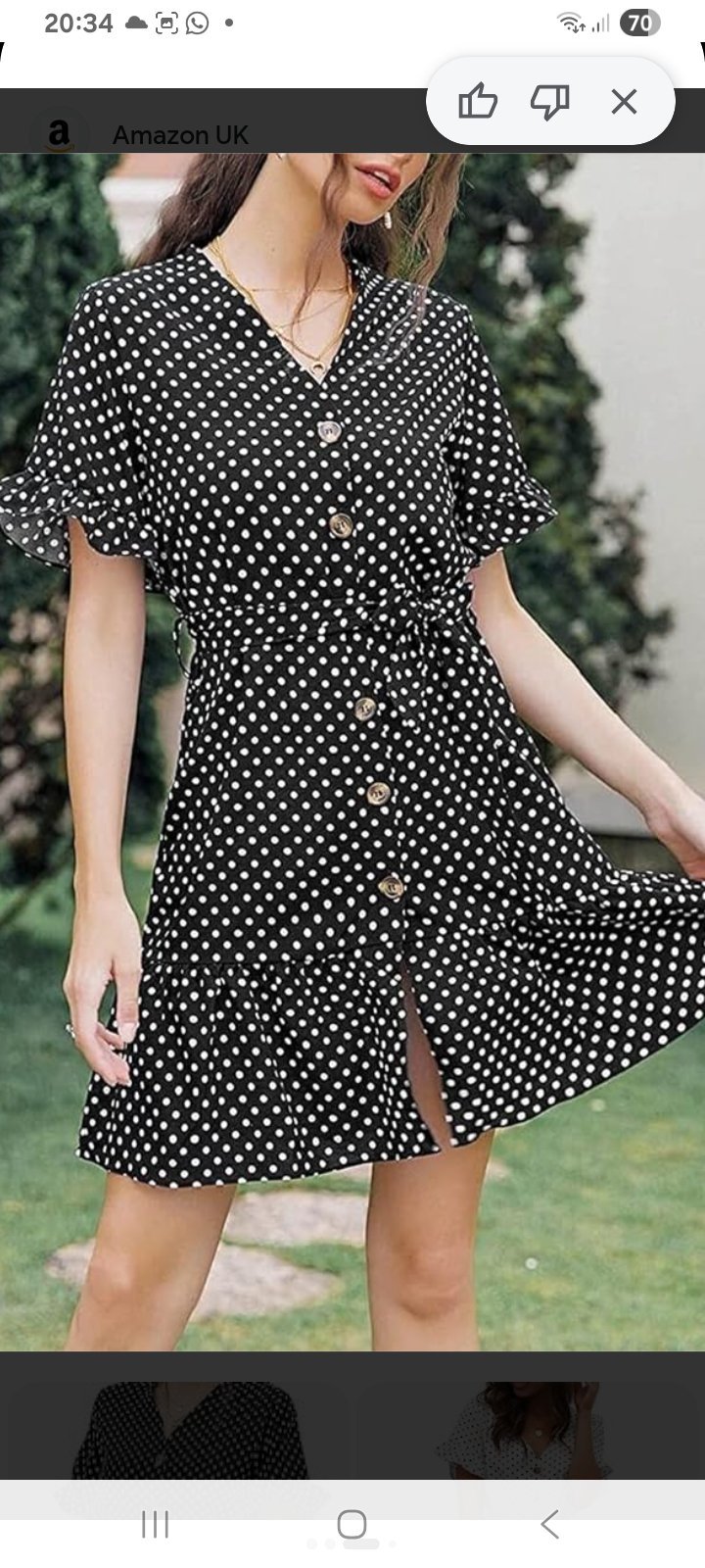 Robe boutonnée à points 