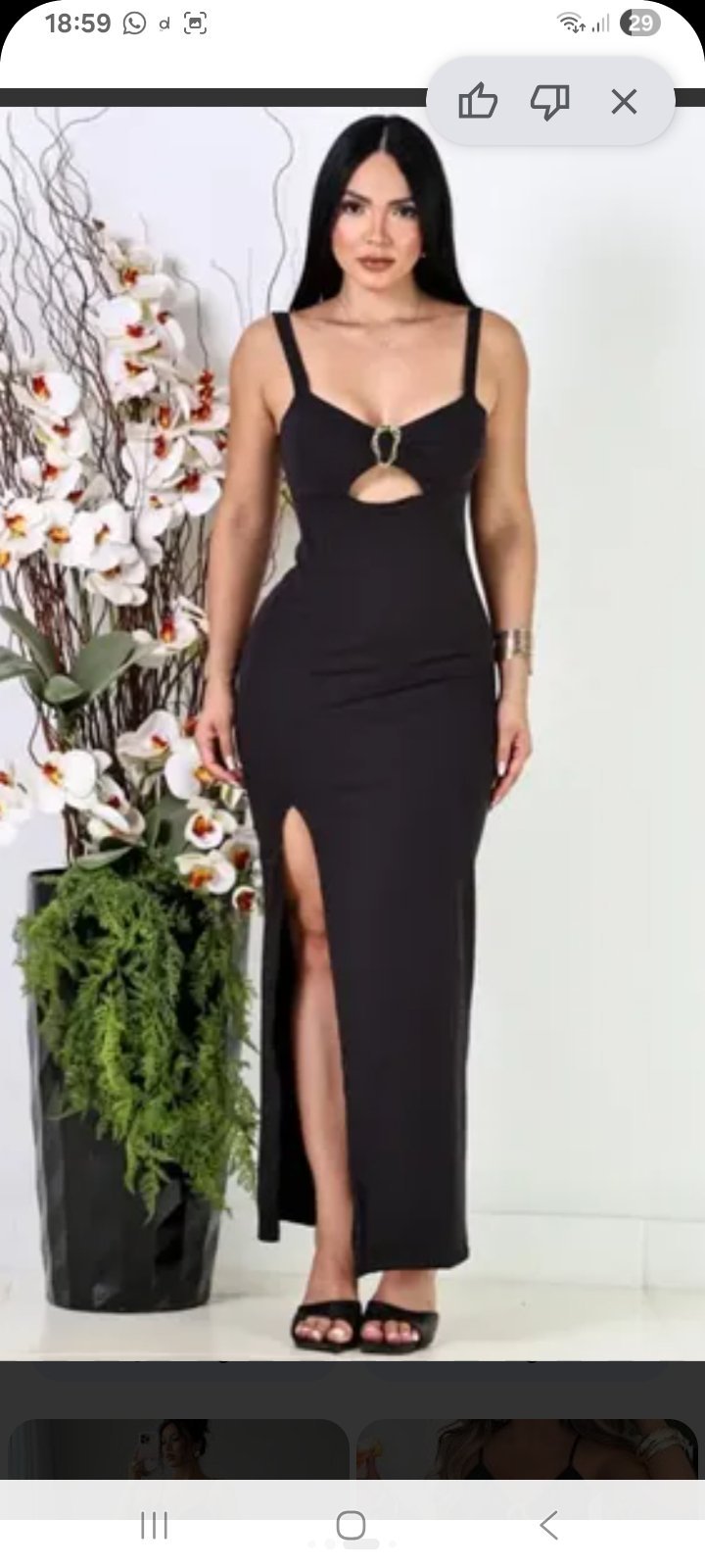 Robe maxi avec broche