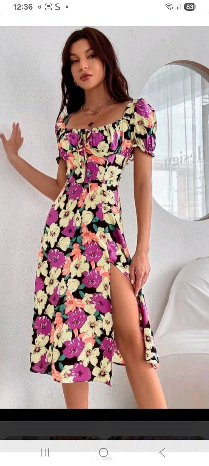 Robe à grosses fleurs 
