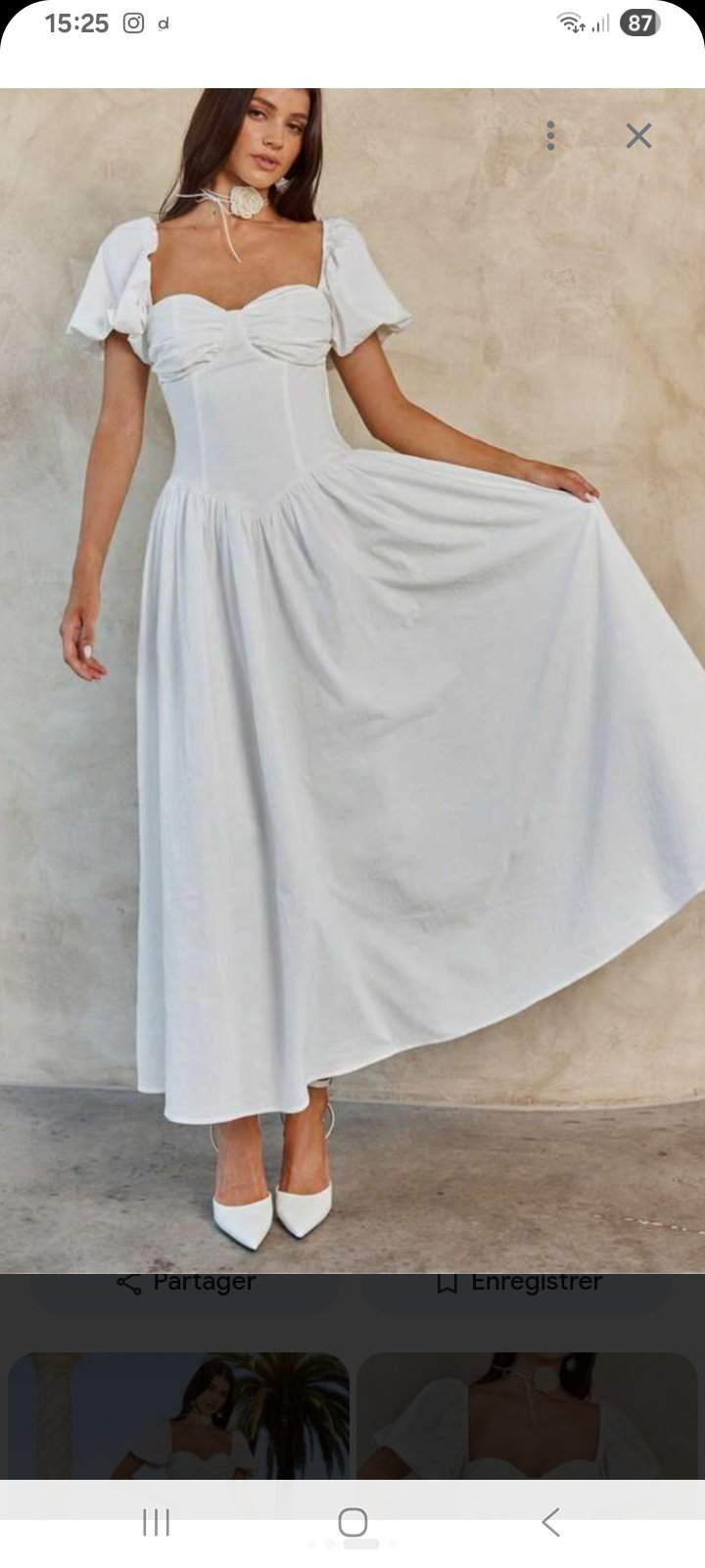 Robe tendance blanche
