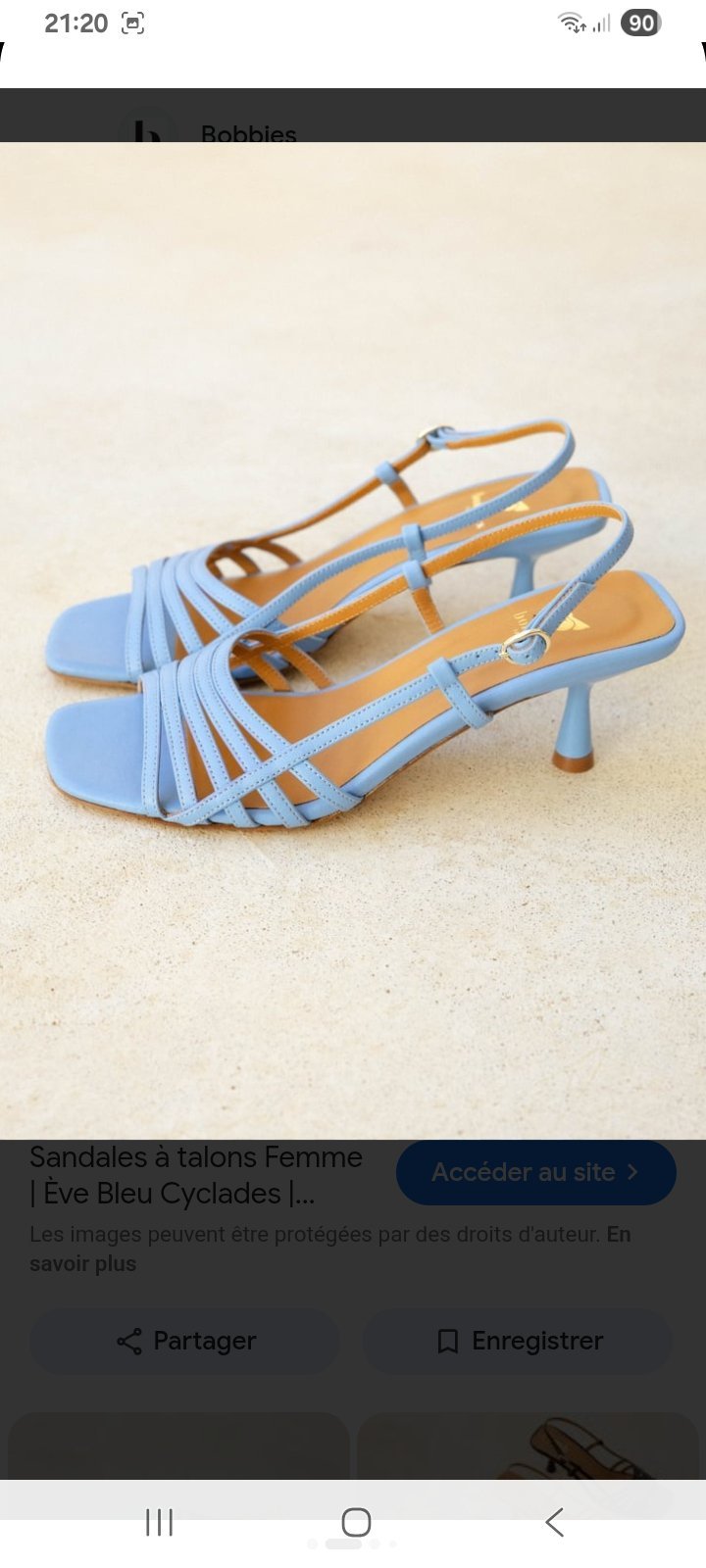 Sandales bleus vintage 