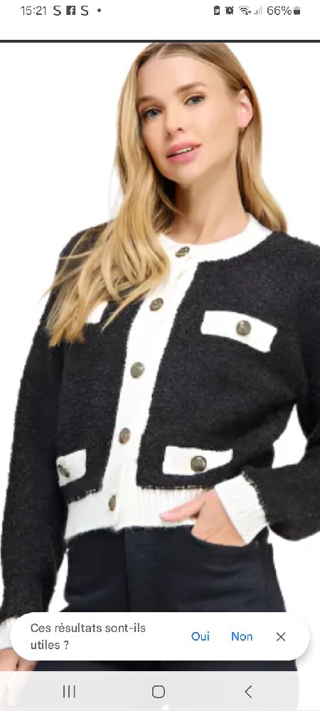 Cardigan noir et blanc 
