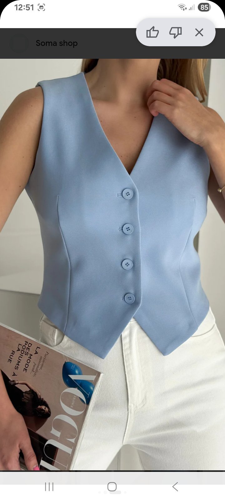Gilet de costume azur 