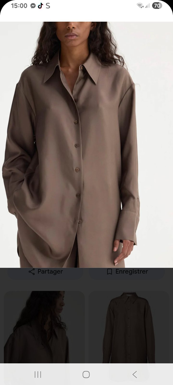 Chemise chocolat UNIQLO 