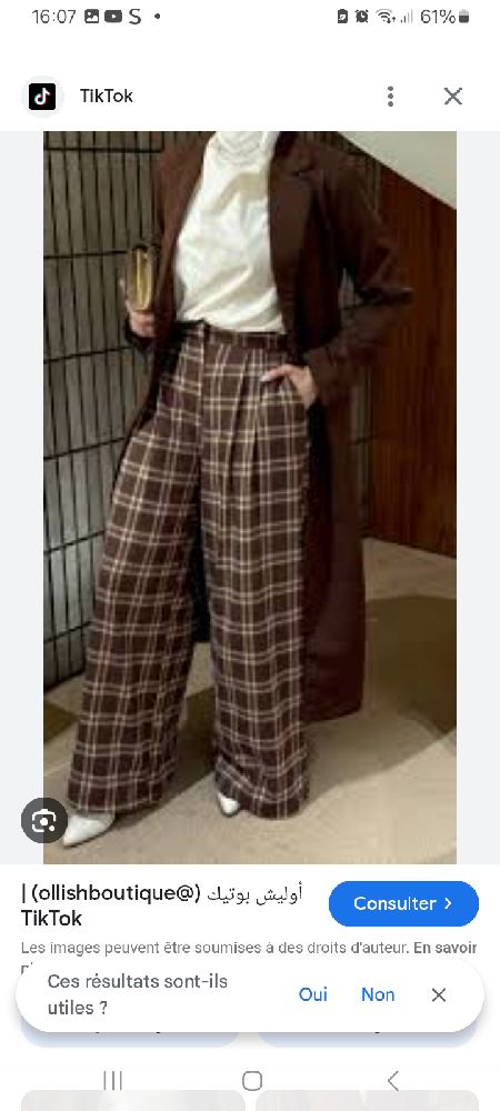 Pantalon à carreaux ARDÈNE