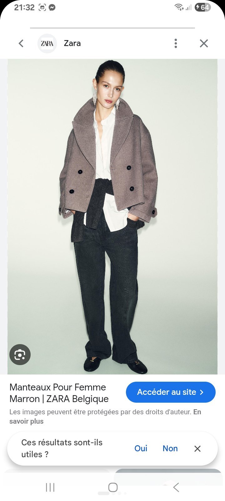 Manteau court ZARA