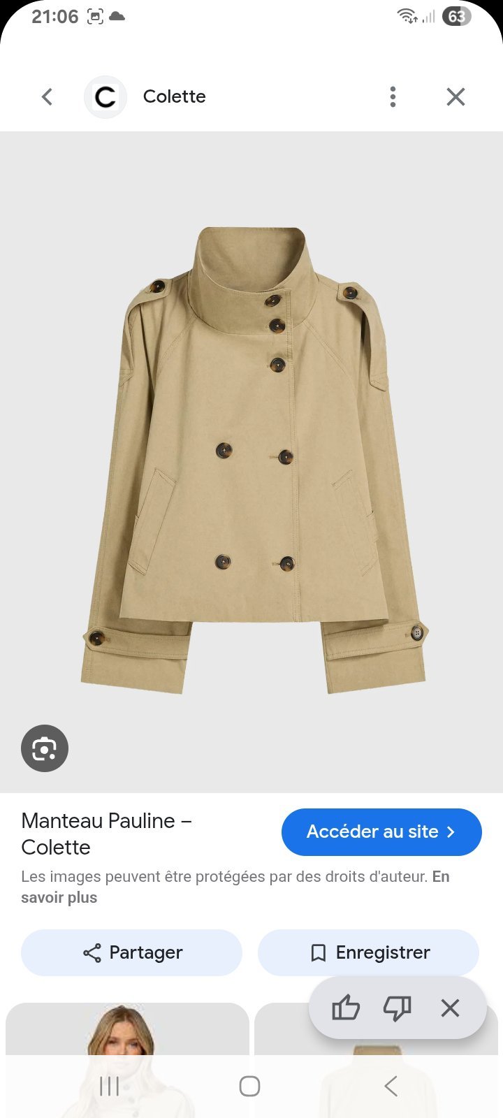 Veste tendance nude