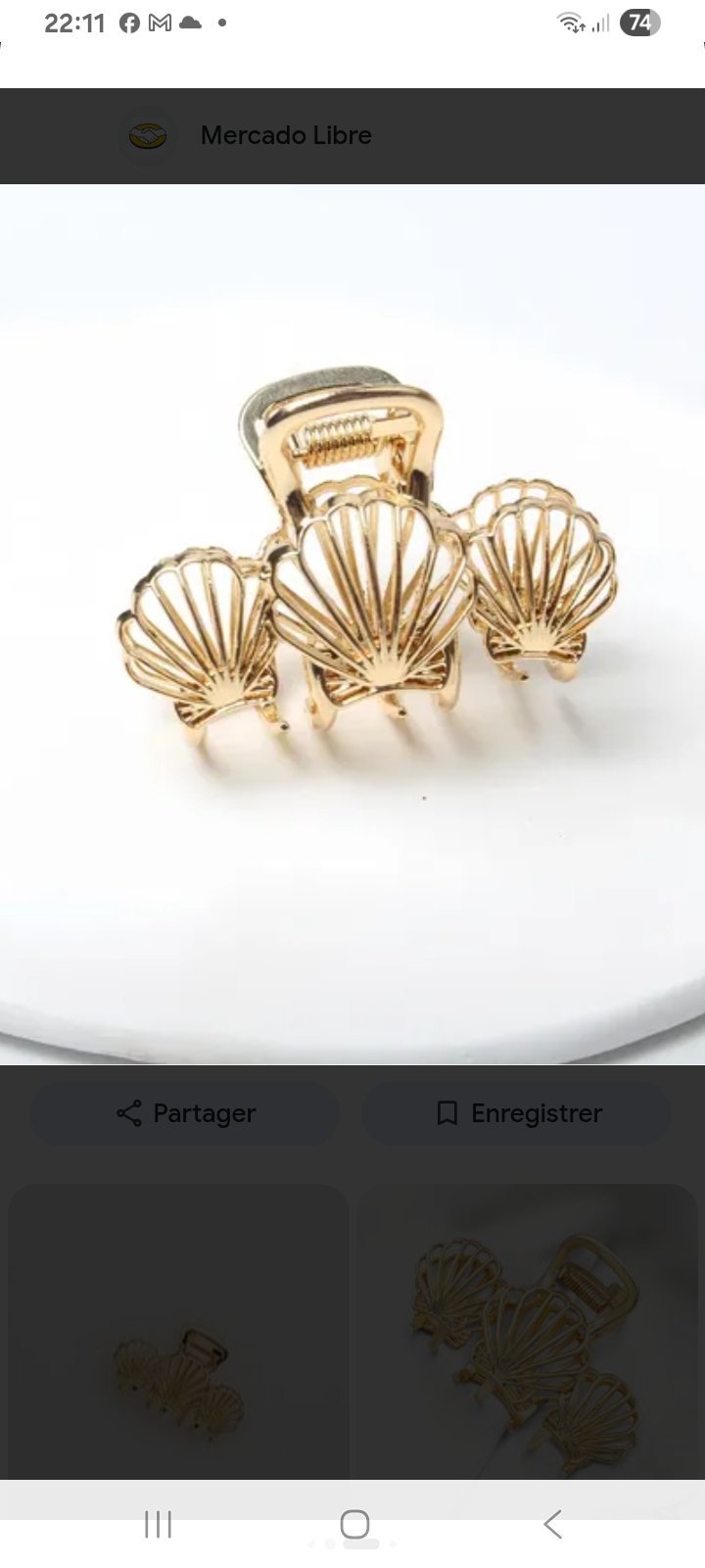 Pince 3 coquillages 