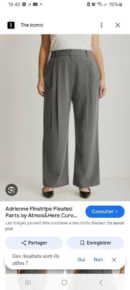 Pantalon rayé xxl