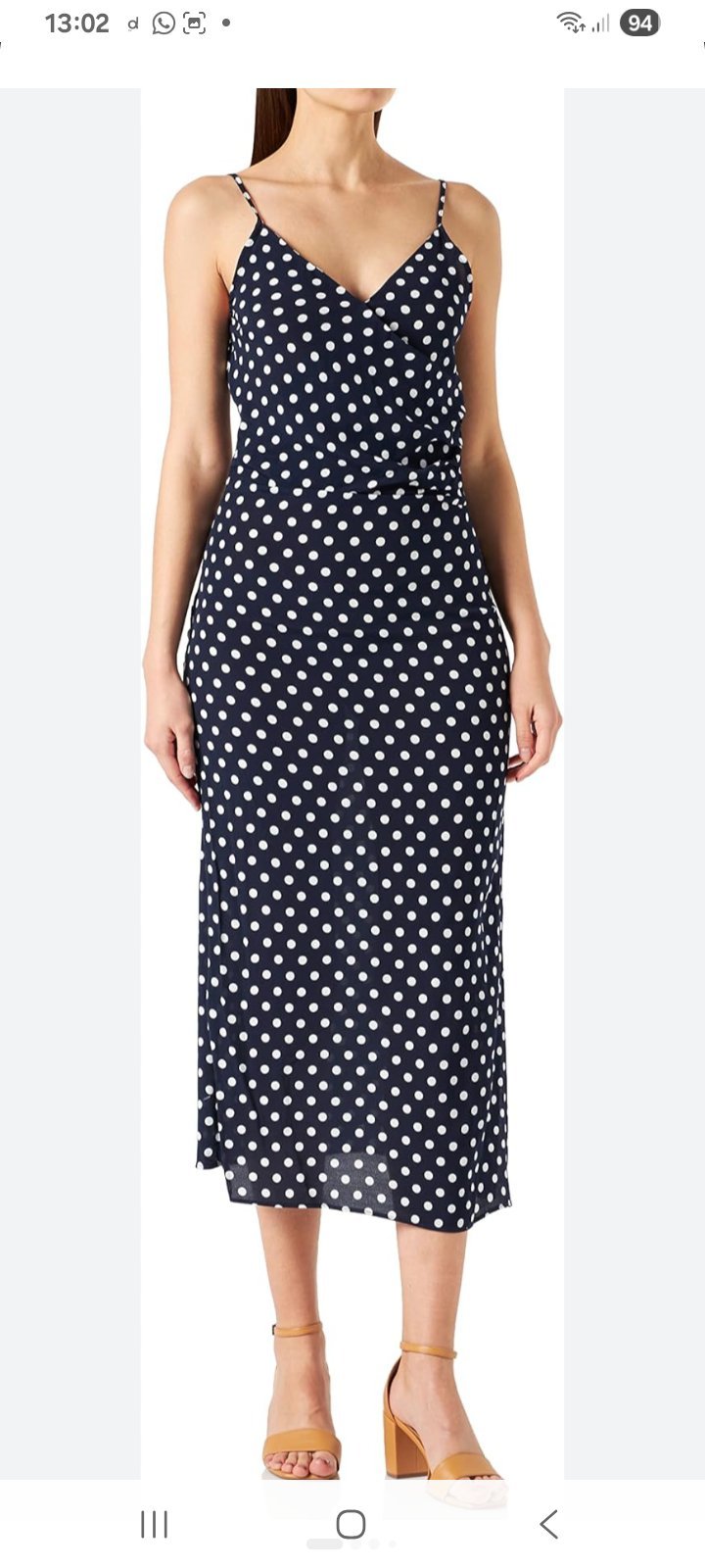 Robe à points boohoo 
