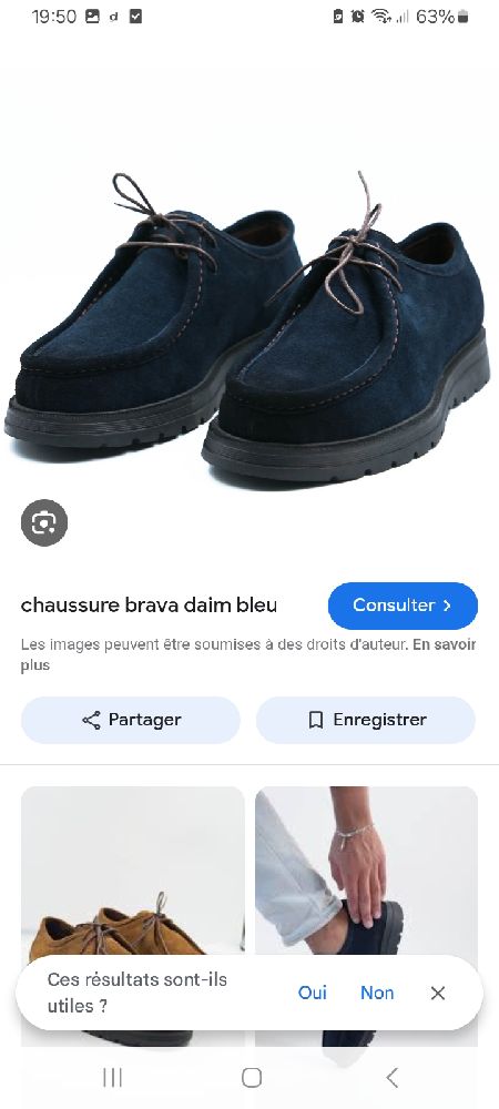 Chaussures masculin/féminin bleues