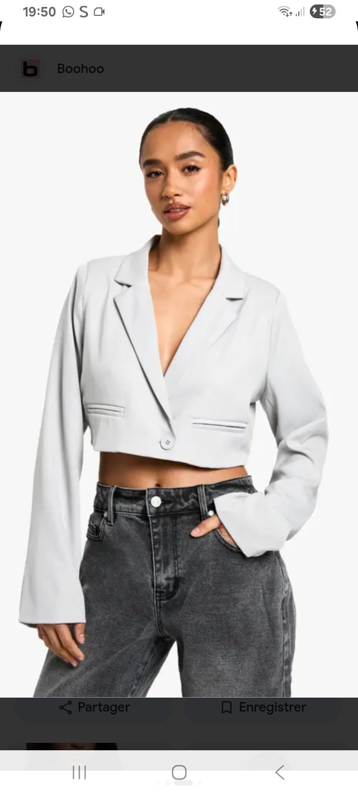 Crop blazer