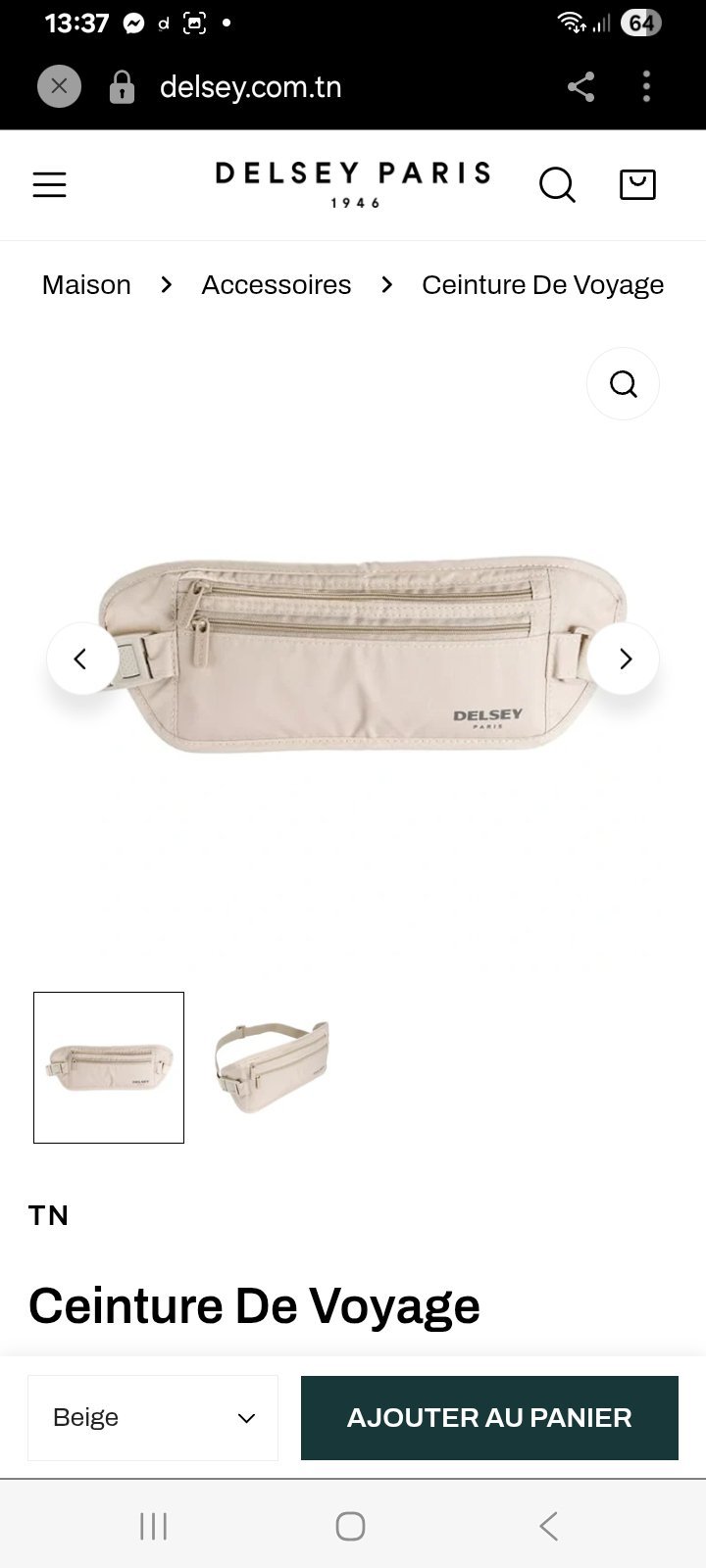 Ceinture de voyage DELSEY