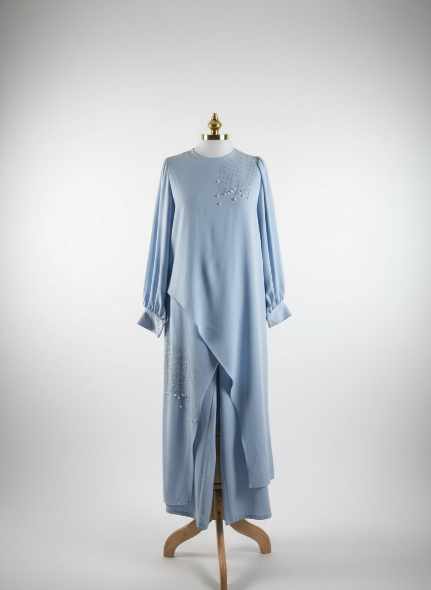 Set bleu claire tres élégant et fashion