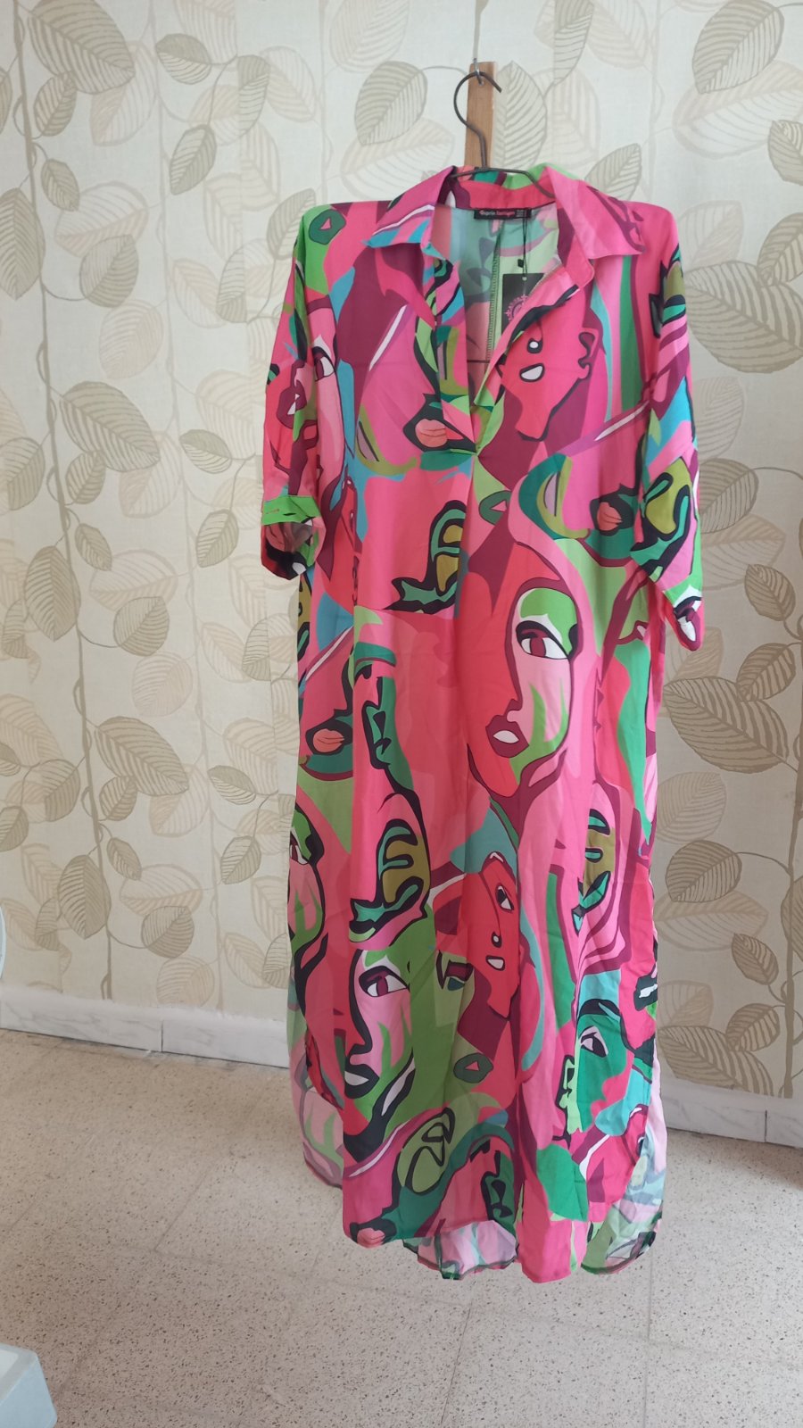 Robe chemise fushia
