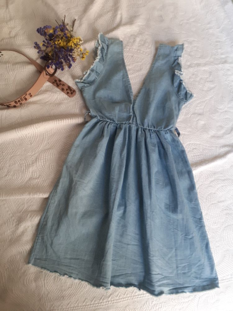 Robe décolletée jean 34/36