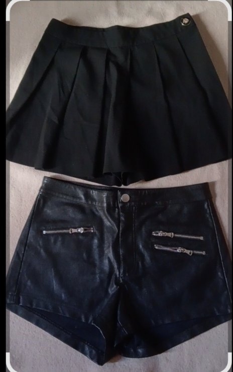  Lot Short cuir H&M et jupe short zara